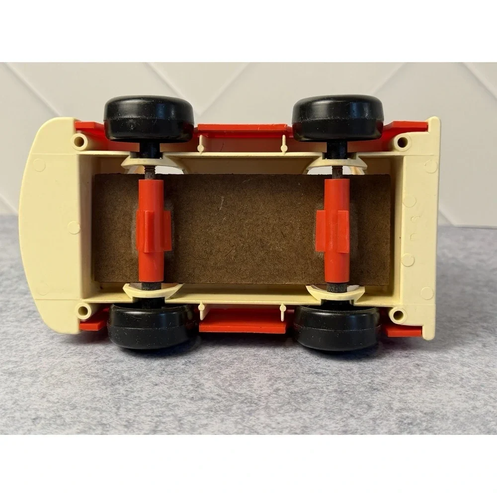 Vintage Fisher Price Little People Mini Bus Red Toy Vehicle FP-141 1969